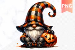 Halloween Gnome Sublimation - Clipart PNG Design Product Image 1