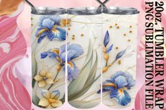 Vibrant Glitter Flower Tumbler Wrap - Summer Glow Product Image 1