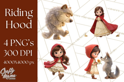 Crimson Cloak Fairy Tale Storybook PNG Clipart Product Image 1