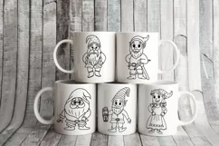 Cute Cartoon Gnomes for Coloring Pages Product Image 3