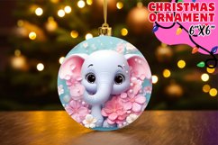 Round 3D Animal Ornaments: Sublimation Winter Joy Product Image 1