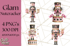 Pink and Black Glam Nutcracker Clipart PNG Product Image 1