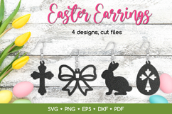 4 Easter Earrings SVG Laser Cut Files, Easter Jewelry Product Image 1