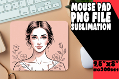 Radiant Mouse Mat PNG Style, Beauty Woman Product Image 1