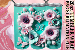 ENCHANTING DREAMS 20oz TUMBLER WRAP, 3D Heart Product Image 1