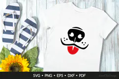 Cute Dog Mouth SVG Cut File, Dog Nose with Tongue SVG Product Image 1