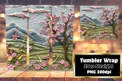 Artistic 3D Summer Landscape Wrap Sublimation Product Image 1