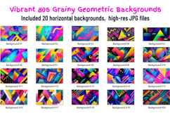 Vibrant 80s Geometric SprayPaint Backgrounds Pack Product Image 2