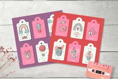 12 Valentine's day labels EPS | PNG | JPG Product Image 2