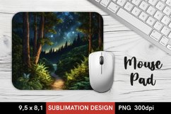 Fairy Night Forest - Mouse Pad Sublimation Design PNG Product Image 1