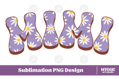 mimi Png Retro Flowers Mother&#039;s Day Floral Mom Sublimation Product Image 1