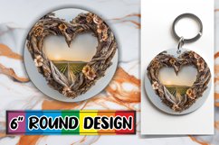 Heartwood Harmony Sublimation Serene Summer,Keychanin PNG Product Image 1