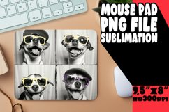 Whimsical Dog Image Sublimation Mouse Pad Design for Fun Use Product Image 1