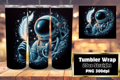 Sublimation-Ready 20oz Artwork , Astronaut Product Image 1