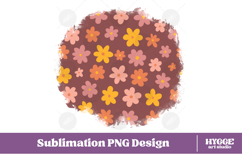Retro Flowers Background Png Floral Paper Sublimation Bundle Product Image 8