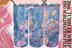 15x Spring Flower Field Tumbler Wrap 20oz Bundle PNG Product Image 9
