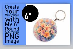 Circle Sublimation Round Keychain Design Pattern Colorful Product Image 1