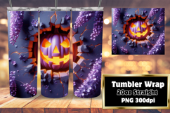 FRESH 20oz Tumbler Wrap for Personalization , 3D Pumpkin Product Image 1