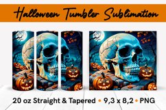 Halloween Scull - Tumbler Wrap Sublimation Design 20 oz Product Image 1