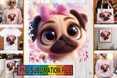 VIBRANT Sublimation Art for TSHIRTS, 3D Dog Product Image 1