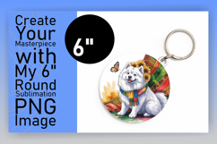 Playful Circle Design Car Coaster PNG , Cute Dog Product Image 1