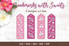 Bookmarks with Sweets SVG Cut Files, Food Papercut Templat Product Image 1