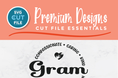 Gram svg - a Gram heart grandma svg for crafters Product Image 2