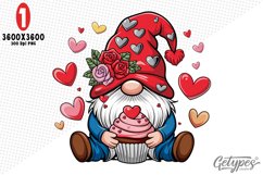 Valentine Gnome Sublimation Clipart - High Quality Design Product Image 5