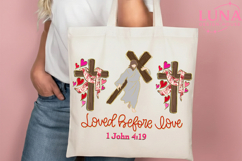 Loved Before Love Valentines Day PNG Glitter Jesus Valentine Product Image 6