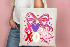 Cupid XOXO Valentine Png, Preppy Valentines Day Png Product Image 5