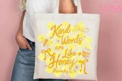 Vintage Christian PNG: Kind Words Are Like Honey Sublimation Product Image 4