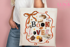 Colorful Boho Floral Bookworm Png, Bookish Png, Preppy Book Product Image 5