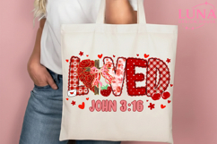 Loved John 3:16 png, Preppy Valentine Png, loved png, Christ Product Image 6