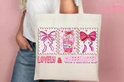To Be Lovely & Caffeinated Png, Valentine's Day Png, Coffee Product Image 5