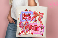 Be Mine Png, Valentine's Day Png, Coquette Bow Png, Preppy Product Image 6