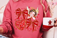 Valentine PNG, Red Heart Coquette Design, Valentines day png Product Image 5