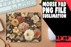 Vibrant Spring Retro Floral Mouse Pad Product Image 1