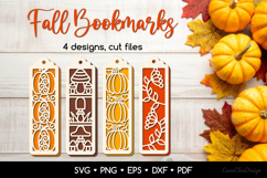 Layered Fall Bookmarks SVG Cut Files, Autumn Paper Cut Product Image 1