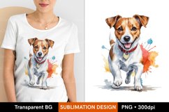 Watercolor Jack Russell Terrier Sublimation PNG Product Image 1