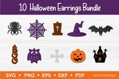 10 Halloween Earrings SVG Bundle for Crafters Product Image 1