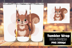 Sublimation Artwork for 20oz Tumbler , Valenines Animals Product Image 1