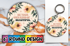 Joyful Sublimation Circle Designs, Flower Quote Product Image 1