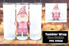 Christmas Gnome 20oz Tumbler Wrap Sublimation PNG Product Image 1