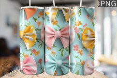 Spring Fling Bow Tumbler Wrap -High Quality 300 Dpi Product Image 1