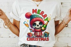 Christmas skeleton Sublimation PNG. Product Image 3