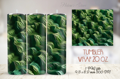Green abstract texture background straight tumbler 20oz wrap Product Image 1
