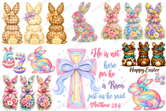 Brushstroke Easter Bunny PNG, Happy Easter PNG, Easter Bunny Product Image 1
