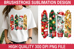 Christmas Brushstroke Sublimation Design - Brushstroke PNG Product Image 1