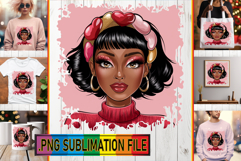 Fun Tote Bag Gift Ideas PNG, Afro Girl Product Image 1
