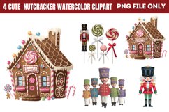 Cute Nutcracker Watercolor Clipart PNG Product Image 1